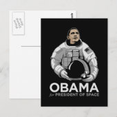 Carte Postale Obama pour le président de l'espace (Devant / Derrière)