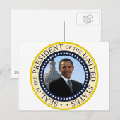 Carte Postale Obama Seal Blue (Devant / Derrière)