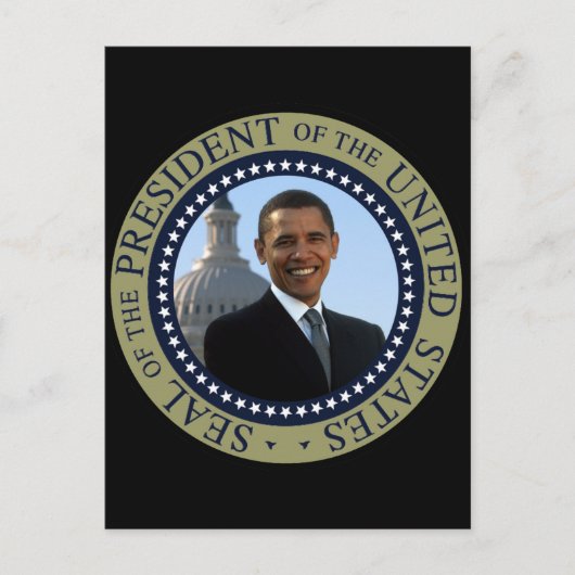 Carte Postale Obama Seal Gold (Devant)
