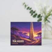 Carte Postale Obélisque d'Axoum Ethiopie (Debout devant)