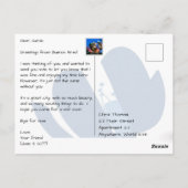 Carte Postale Obélisque de Buenos Aires Argentine avec danseurs (Dos)