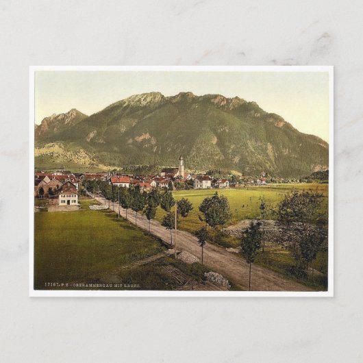 Carte Postale Oberammergau avec Laber, Haute-Bavière, Allemagne (Devant)