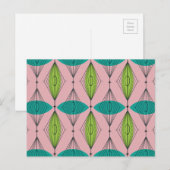 Carte postale Obésité rose atomique et Starbursts (Devant / Derrière)