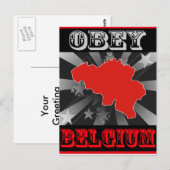 Carte Postale Obey Belgique (Devant / Derrière)