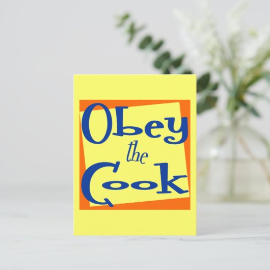 Carte Postale Obey Cook Kitchen dit : (Debout devant)