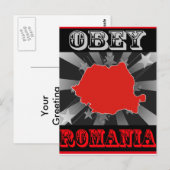 Carte Postale Obey Roumanie (Devant / Derrière)