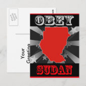 Carte Postale Obey Sudan (Devant / Derrière)