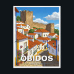 Carte Postale Obidos Portugal Travel<br><div class="desc">Óbidos, Portugal, est une ville médiévale pittoresque connue pour son charme historique bien préservé et son architecture époustouflante. Située à environ une heure au nord de Lisbonne, cette petite ville est entourée de murs anciens datant de l'époque mauresque, de rues pavées, de maisons blanchies à la chaux ornées de fleurs...</div>