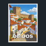 Carte Postale Obidos Portugal Travel<br><div class="desc">Óbidos, Portugal, est une ville médiévale pittoresque connue pour son charme historique bien préservé et son architecture époustouflante. Située à environ une heure au nord de Lisbonne, cette petite ville est entourée de murs anciens datant de l'époque mauresque, de rues pavées, de maisons blanchies à la chaux ornées de fleurs...</div>