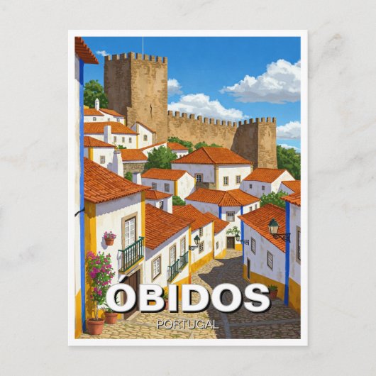 Carte Postale Obidos Portugal Travel (Devant)