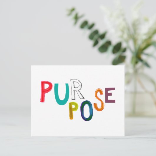 Carte Postale Objectif signifiant utiliser l'identité amusant mo (Debout devant)