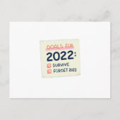 Carte Postale Objectifs pour 2022 : Survivre, Oublier 2021 (Devant)