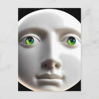 Carte Postale Objet d'amour au visage lunaire