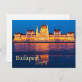 Carte Postale Objet de souvenir de Budapest Hongrie (Devant / Derrière)