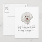 Carte Postale Objet souvenir, chienne (Devant / Derrière)