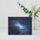 Carte Postale Objet volant UFO dans l'espace (Debout devant)