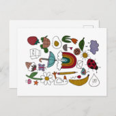 Carte postale Objets aléatoires amusants (Devant / Derrière)