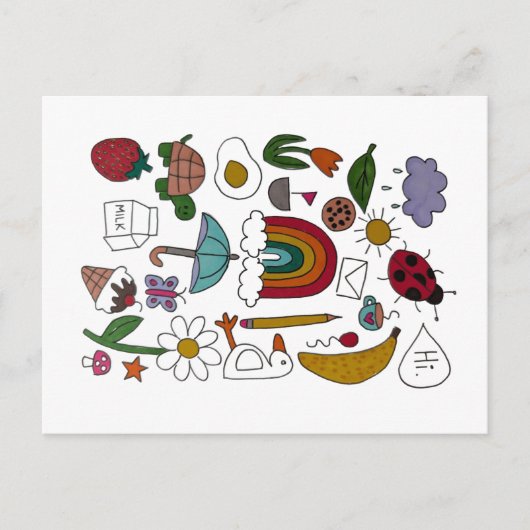 Carte postale Objets aléatoires amusants (Devant)