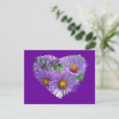 Carte Postale Objets de correspondance Fleur sauvage Asters Auto (Debout devant)