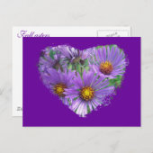 Carte Postale Objets de correspondance Fleur sauvage Asters Auto (Devant / Derrière)