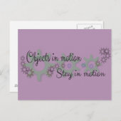 Carte Postale Objets en mouvement (Devant / Derrière)