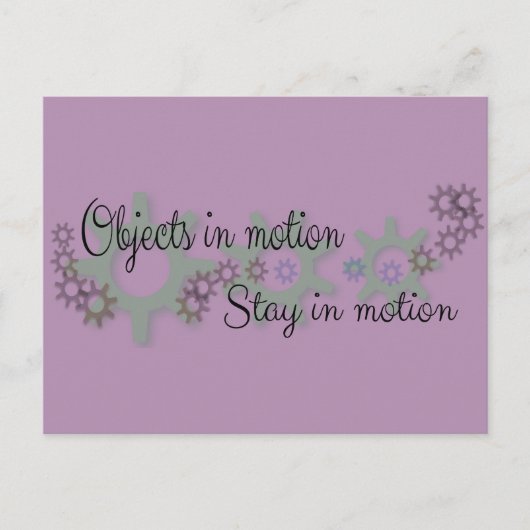 Carte Postale Objets en mouvement (Devant)