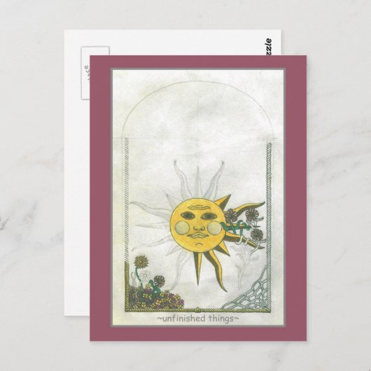 Carte postale Objets inachevés (Devant / Derrière)