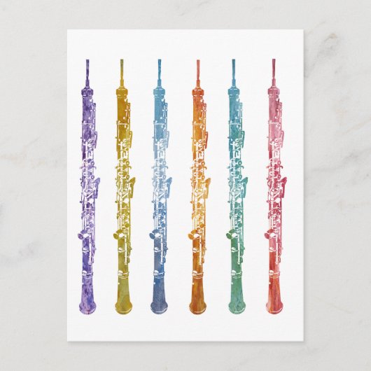 Carte Postale Oboe Crayons (Devant)