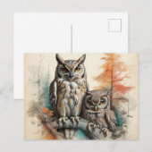 Carte Postale Observateurs silencieux de la forêt (Devant / Derrière)