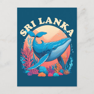 Carte Postale Observation de baleines bleues au Sri Lanka