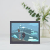 Carte Postale Observation des baleines (Debout devant)