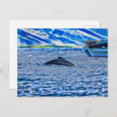 Carte Postale Observation des baleines à Hawaii au large de Maui (Devant / Derrière)