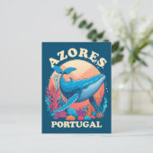 Carte Postale Observation des baleines bleues aux Açores (Debout devant)