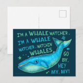 Carte Postale Observation des baleines Vacances en famille Crois (Devant / Derrière)