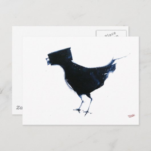 Carte Postale observation des oiseaux (Devant / Derrière)