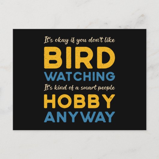 Carte Postale Observation d'oiseaux Observation d'oiseaux Hobby  (Devant)