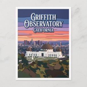 Carte Postale Observatoire Griffith au coucher du soleil Los Ang