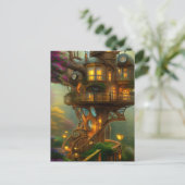 Carte Postale Observatoire Steampunk Treehouse (Debout devant)