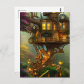 Carte Postale Observatoire Steampunk Treehouse (Devant / Derrière)