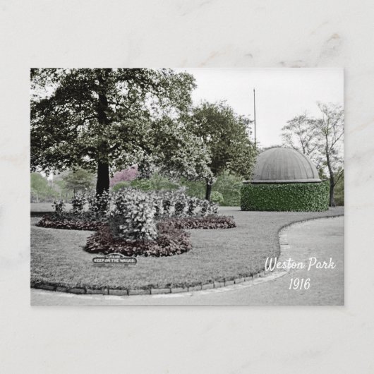 Carte Postale Observatoire Weston Park Sheffield Angleterre 1916 (Devant)