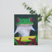 Carte postale observée par rouge de grenouille (Debout devant)