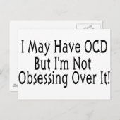 Carte Postale Obsession de l'OCD (Devant / Derrière)