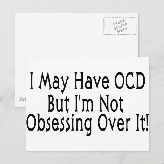 Carte Postale Obsession de l'OCD (Devant / Derrière)