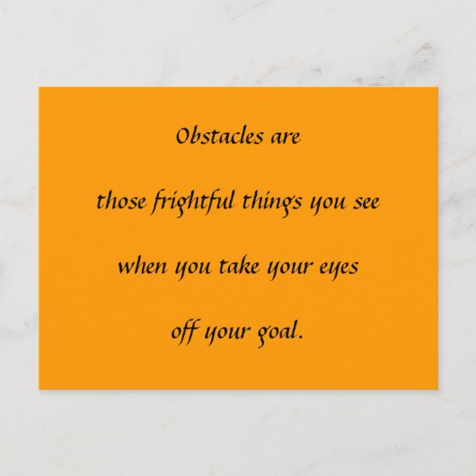 Carte Postale Obstacles (Devant)