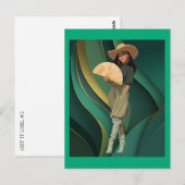 CARTE POSTALE OBTENEZ-LE FILLE #2 (Devant / Derrière)