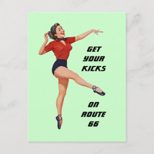 Carte Postale Obtenez Vos Kicks Sur La Route 66 -