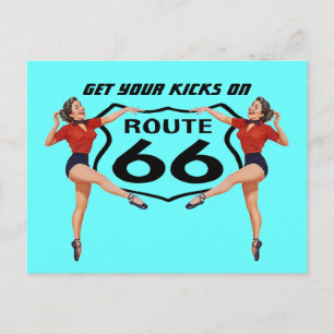 Carte Postale Obtenez Vos Kicks Sur La Route 66 - 