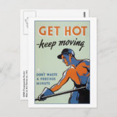 Carte Postale Obtenir chaud (Devant / Derrière)