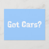 Carte Postale Obtenir des cadeaux de voitures (Devant)