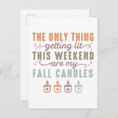 Carte Postale Obtenir mes bougies automnales (Devant / Derrière)